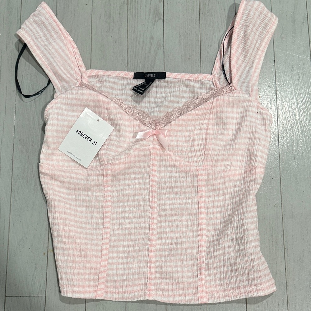 Forever 21 Light Pink Striped Camisole